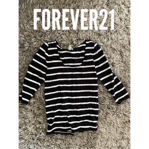 Striped Black and White Top